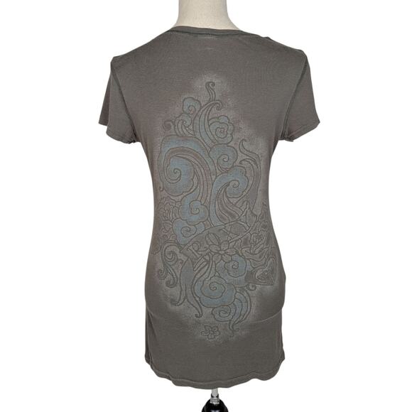 Roxy Tattoo Graphic Tee Shirt Women’s Small - Picture 3 of 13